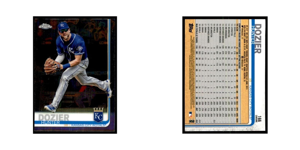 Hunter Dozier 2019 Topps Chrome #166 Baseball Cards Baseball Card NM