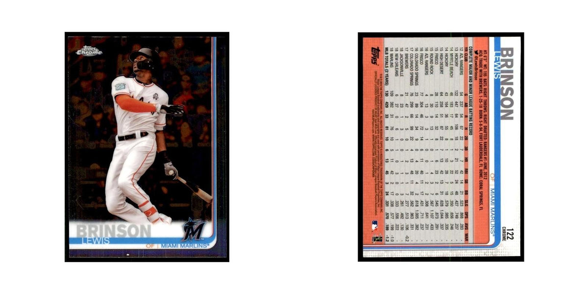 Lewis Brinson 2019 Topps Chrome #122 Baseball Cards Baseball Card NM