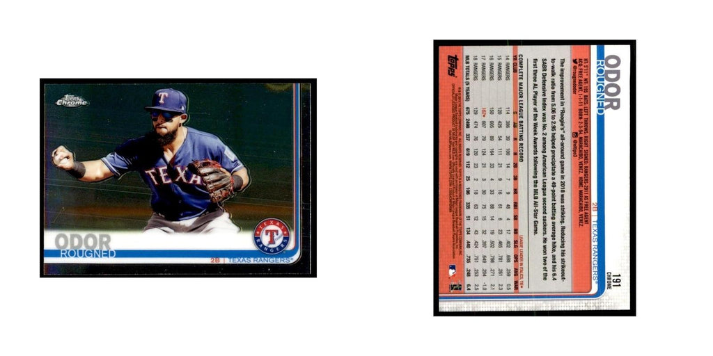 Rougned Odor 2019 Topps Chrome #191 Baseball Cards Baseball Card NM