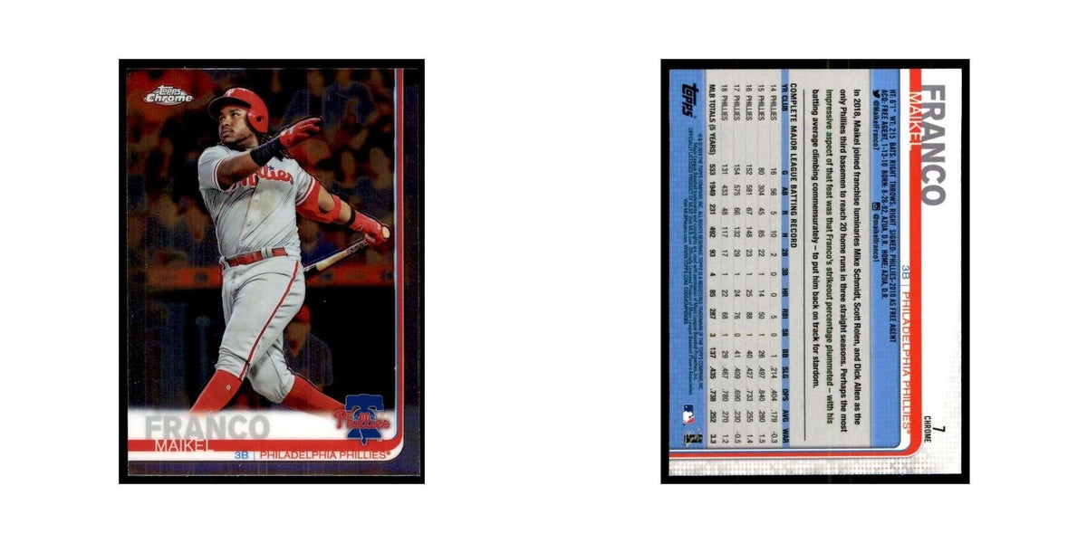 Maikel Franco 2019 Topps Chrome #7 Baseball Cards Baseball Card NM