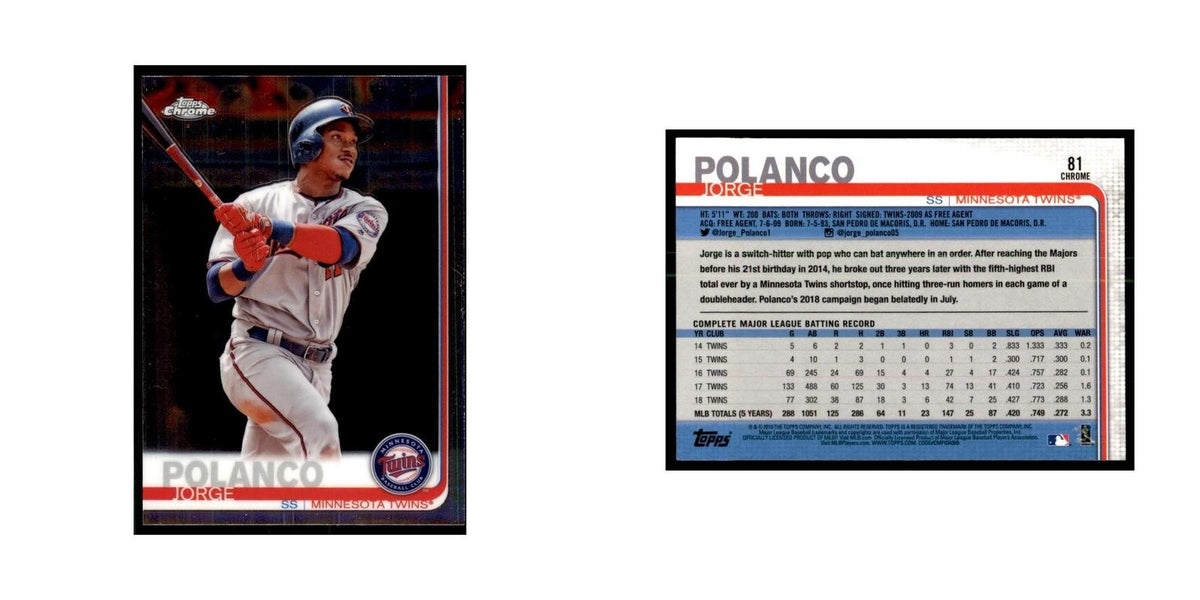 Jorge Polanco 2019 Topps Chrome #81 Baseball Cards Baseball Card NM