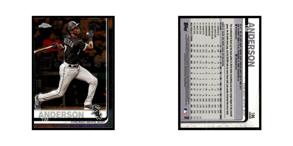 Tim Anderson 2019 Topps Chrome #186 Baseball Cards Baseball Card NM