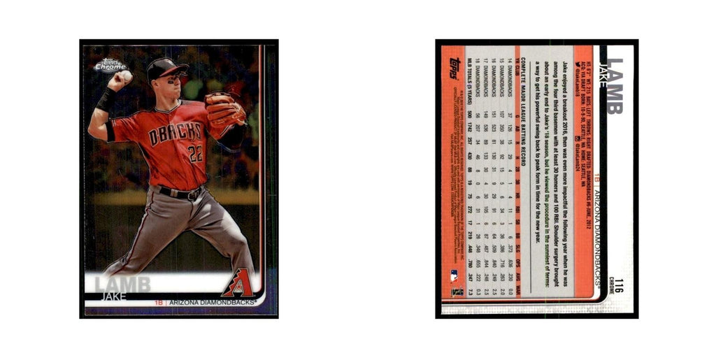 Jake Lamb 2019 Topps Chrome #116 Baseball Cards Baseball Card NM