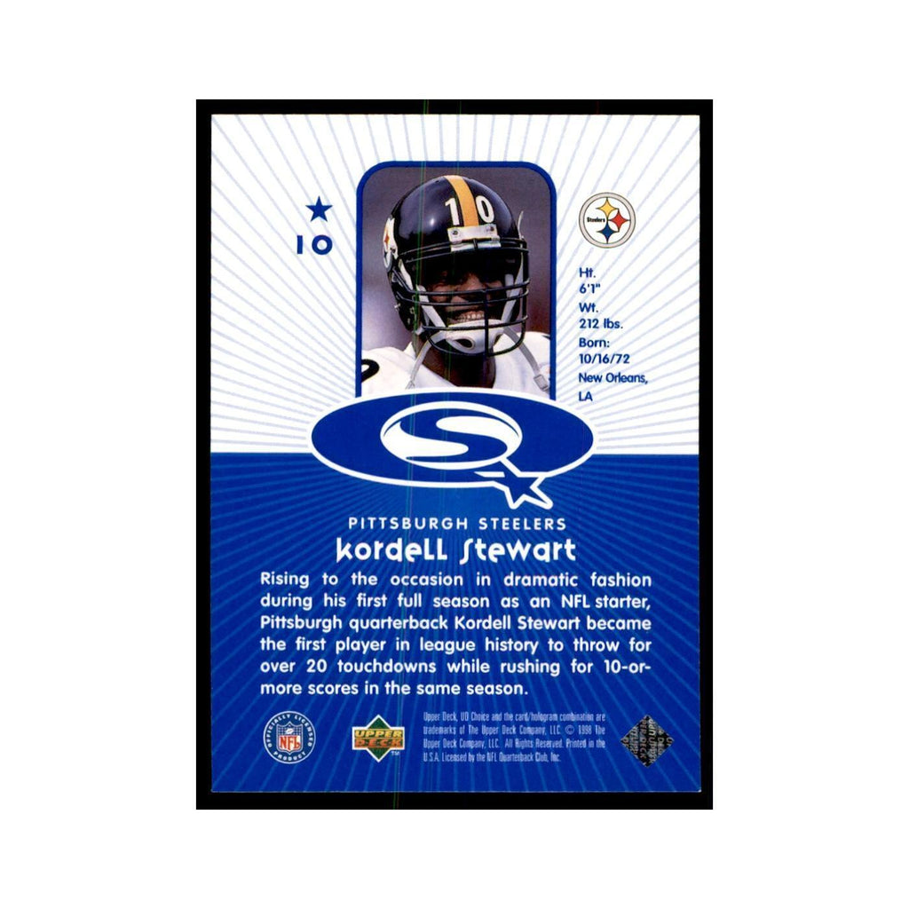 Kordell Steward 1998 UD Choice #10 Football Cards Football Card NM