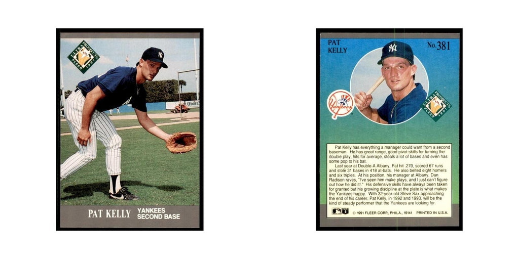 Pat Kelly 1991 Fleer Ultra #381 Baseball Cards Baseball Card NM