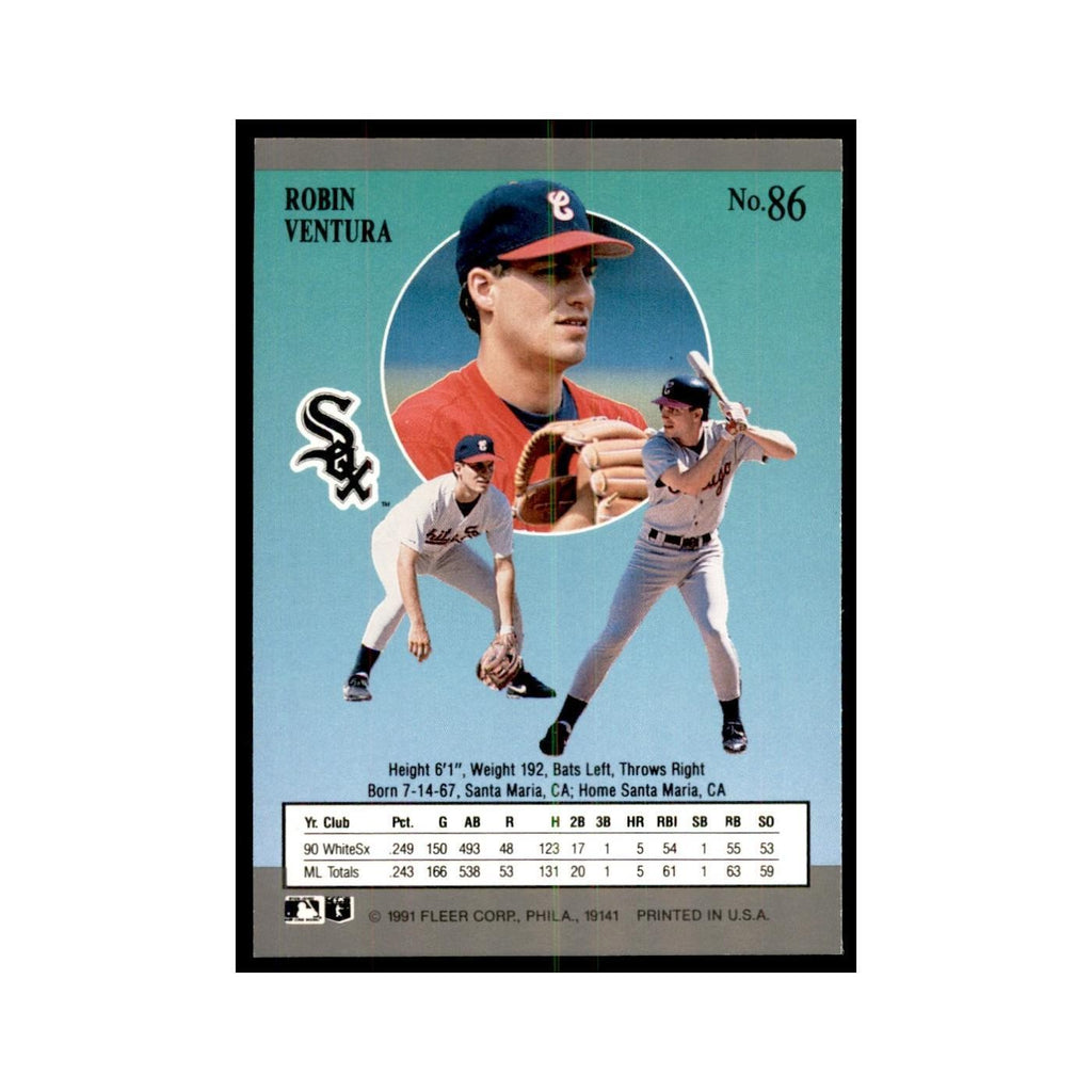 Robin Ventura 1991 Fleer Ultra #86 Baseball Cards Baseball Card NM
