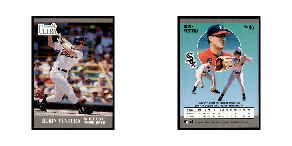 Robin Ventura 1991 Fleer Ultra #86 Baseball Cards Baseball Card NM