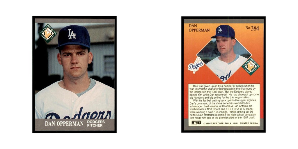 Dan Opperman 1991 Fleer Ultra #384 Baseball Cards Baseball Card NM