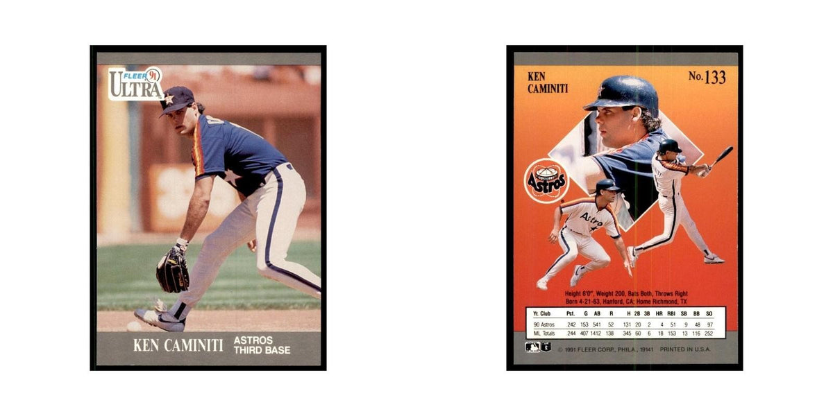 Ken Caminiti 1991 Fleer Ultra #133 Baseball Cards Baseball Card NM
