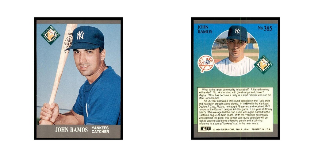 John Ramos 1991 Fleer Ultra #385 Baseball Cards Baseball Card NM