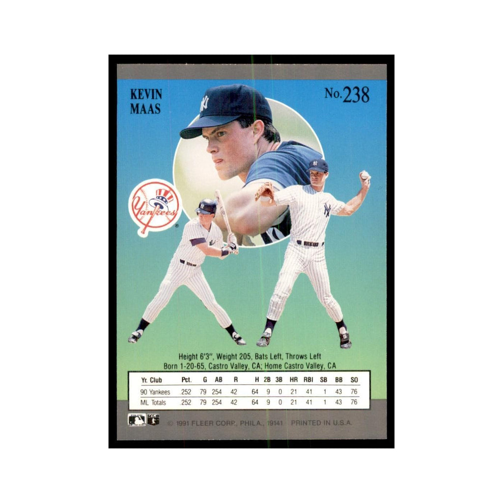 Kevin Maas 1991 Fleer Ultra #238 Baseball Cards Baseball Card NM