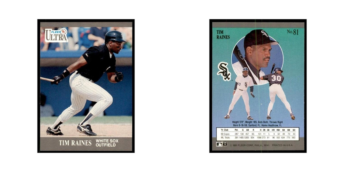 Tim Raines 1991 Fleer Ultra #81 Baseball Cards Baseball Card NM