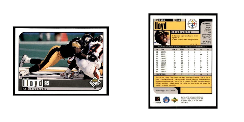 Greg Lloyd 1998 UD Choice #147 Football Cards Football Card NM