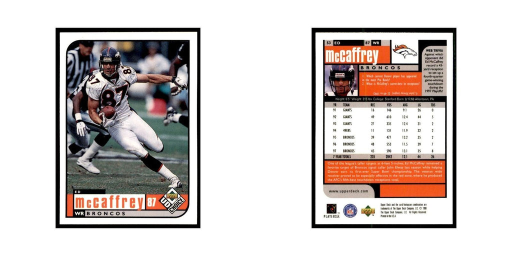 Ed McCaffrey 1998 UD Choice #53 Football Cards Football Card NM