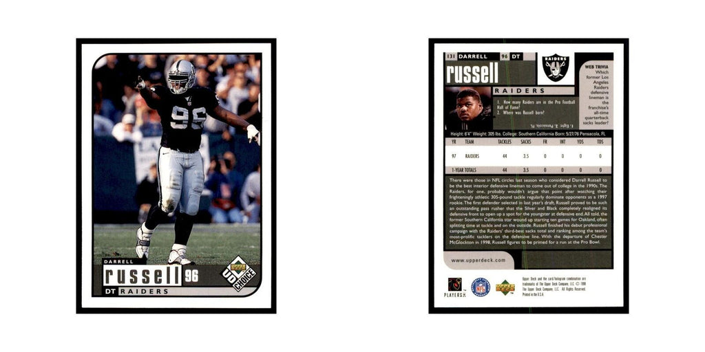 Darrell Russell 1998 UD Choice #131 Football Cards Football Card NM