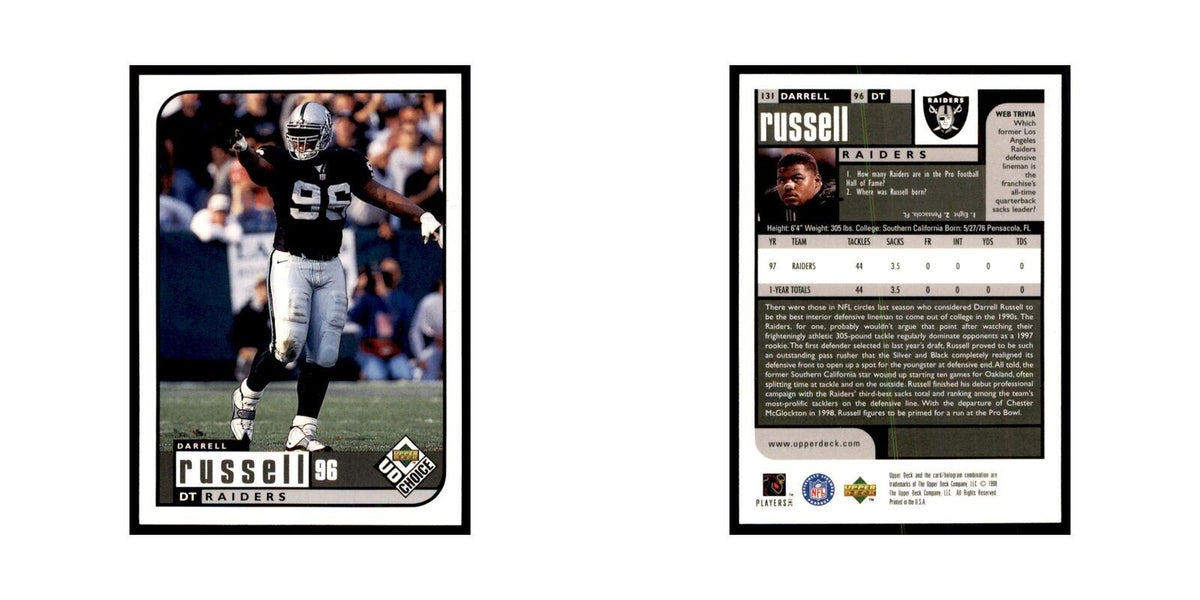 Darrell Russell 1998 UD Choice #131 Football Cards Football Card NM