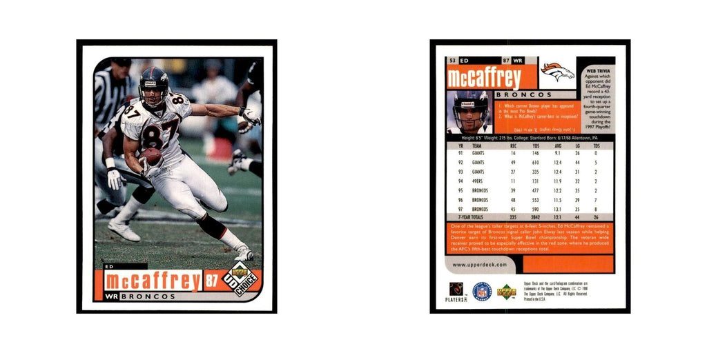 Ed McCaffrey 1998 UD Choice #53 Football Cards Football Card NM