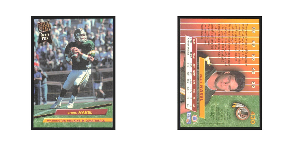 Chris Hakel 1992 Fleer Ultra #430 Football Cards Football Card NM