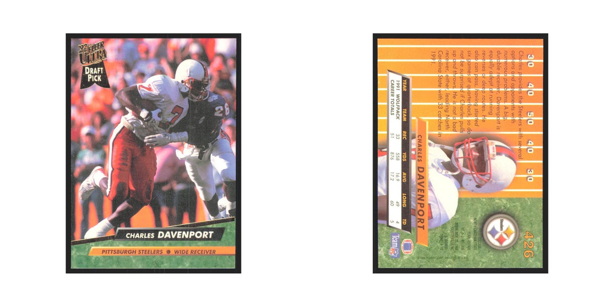 Charles Davenport 1992 Fleer Ultra #426 Football Cards Football Card NM