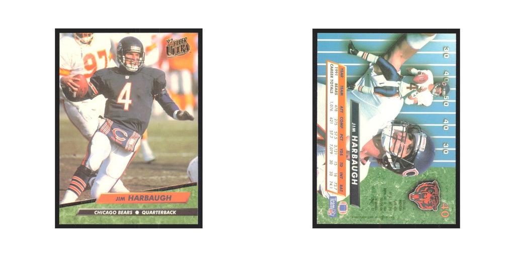 Jim Harbaugh 1992 Fleer Ultra #40 Football Cards Football Card NM