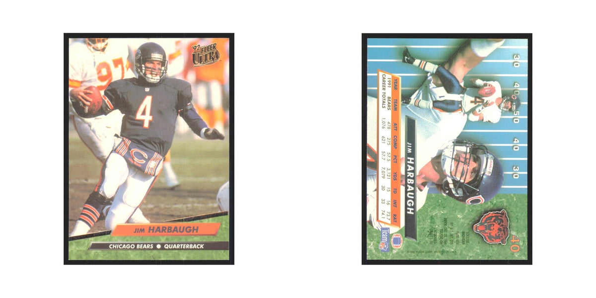 Jim Harbaugh 1992 Fleer Ultra #40 Football Cards Football Card NM