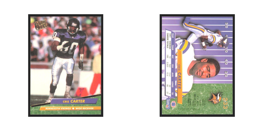 Cris Carter 1992 Fleer Ultra #233 Football Cards Football Card NM