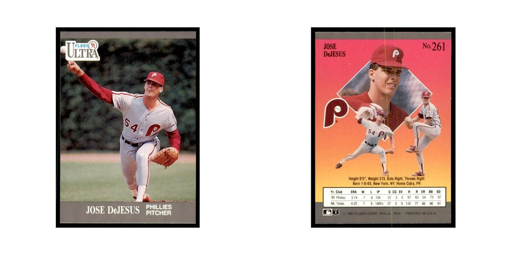 Jose DeJesus 1991 Fleer Ultra #261 Baseball Cards Baseball Card NM