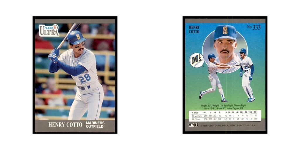 Henry Cotto 1991 Fleer Ultra #333 Baseball Cards Baseball Card NM
