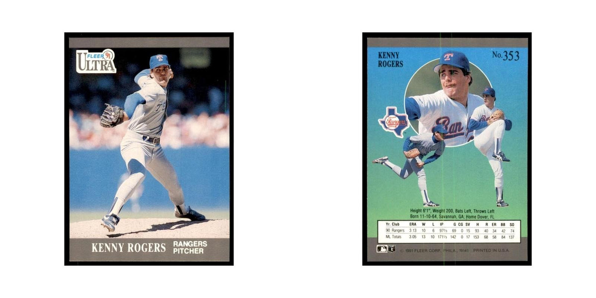 Kenny Rogers 1991 Fleer Ultra #353 Baseball Cards Baseball Card NM