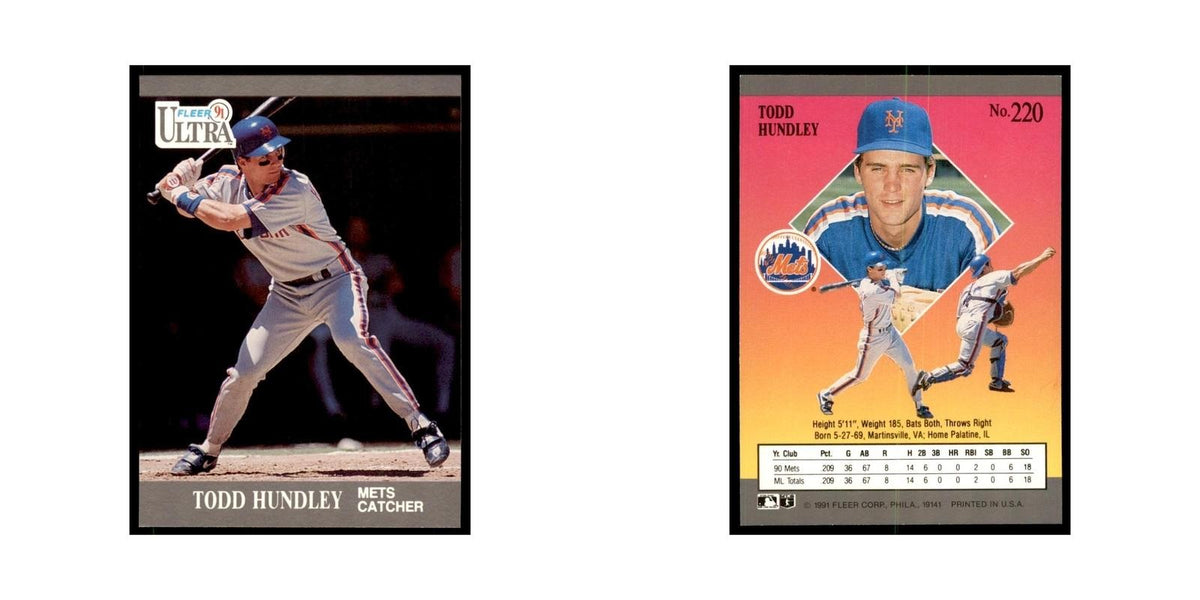Todd Hundley 1991 Fleer Ultra #220 Baseball Cards Baseball Card NM