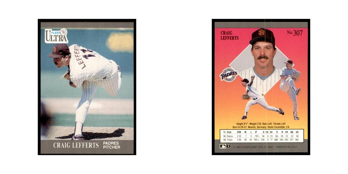 Craig Lefferts 1991 Fleer Ultra #307 Baseball Cards Baseball Card NM