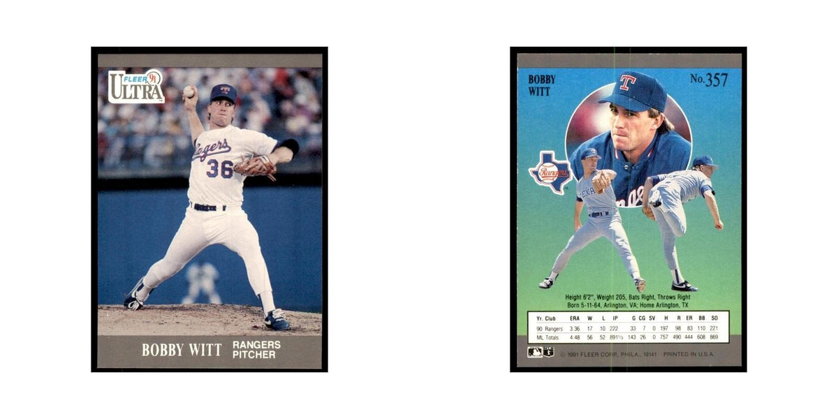 Bobby Witt 1991 Fleer Ultra #357 Baseball Cards Baseball Card NM