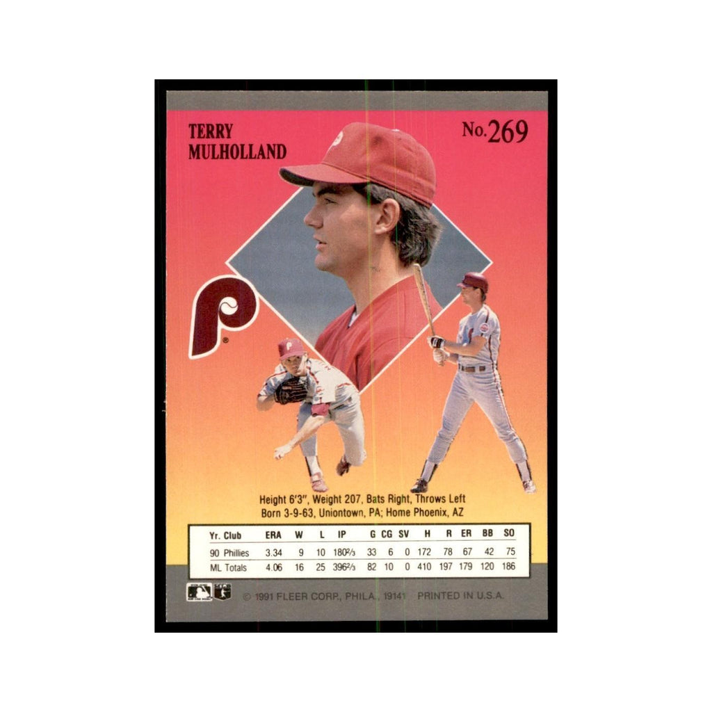 Terry Mulholland 1991 Fleer Ultra #269 Baseball Cards Baseball Card NM