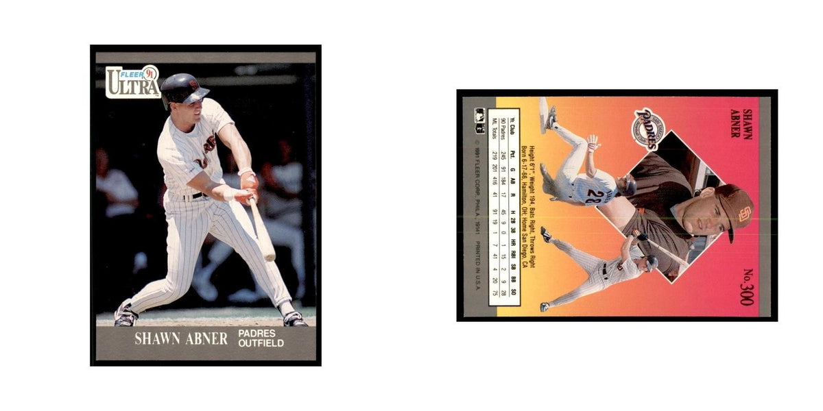 Shawn Abner 1991 Fleer Ultra #300 Baseball Cards Baseball Card NM