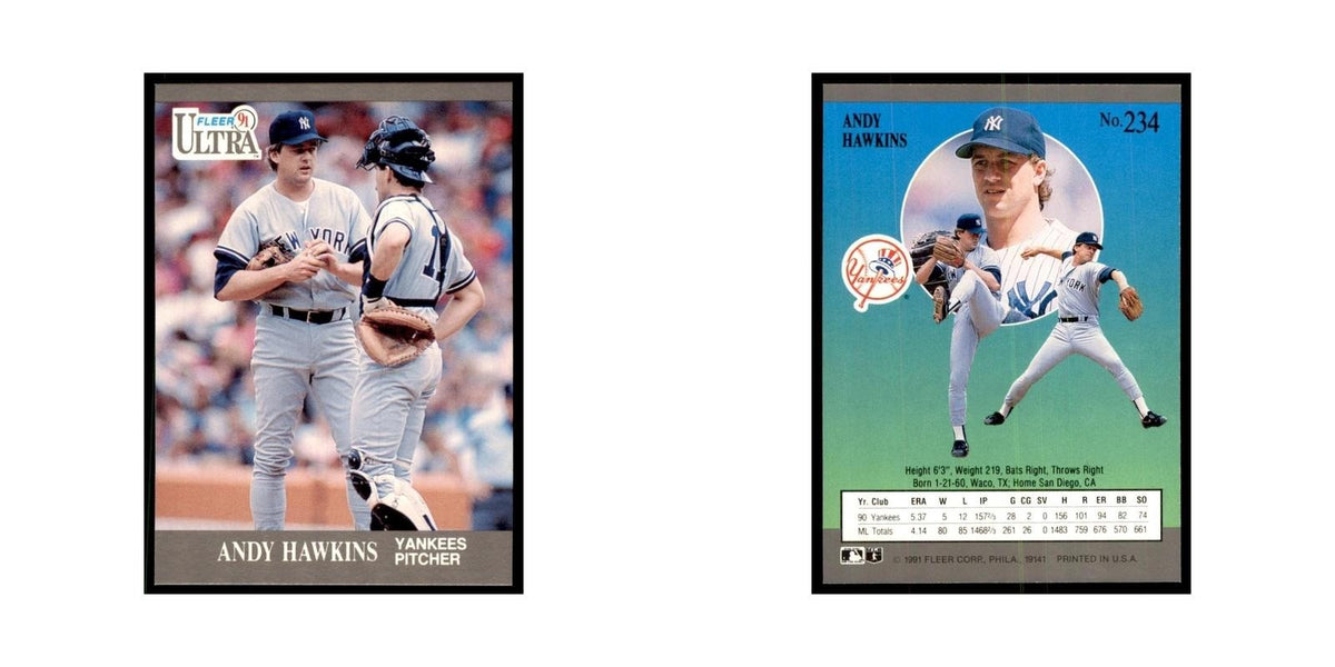 Andy Hawkins 1991 Fleer Ultra #234 Baseball Cards Baseball Card NM
