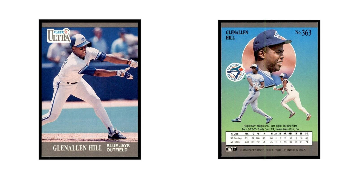 Glenallen Hill 1991 Fleer Ultra #363 Baseball Cards Baseball Card NM