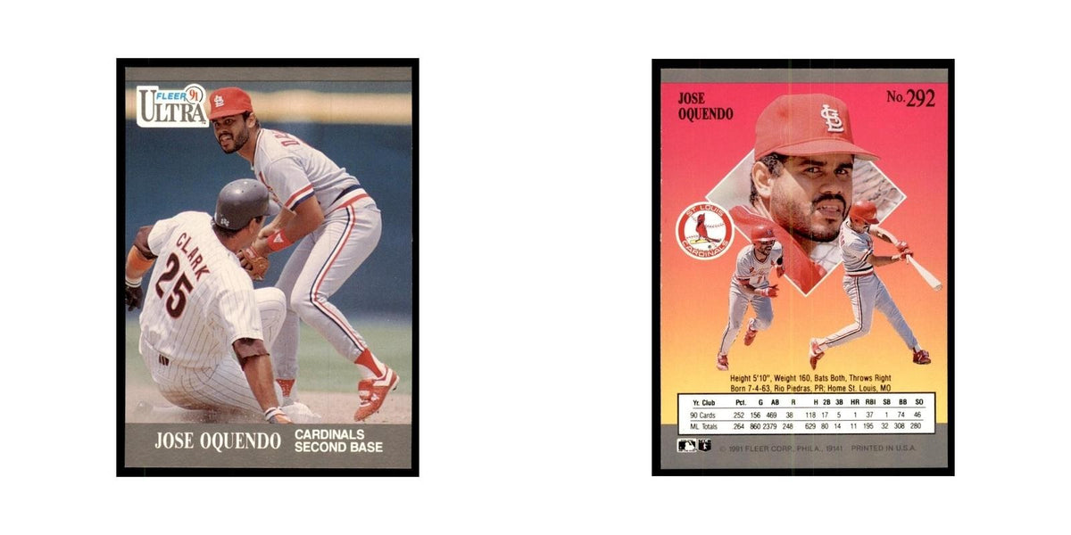 Jose Oquendo 1991 Fleer Ultra #292 Baseball Cards Baseball Card NM