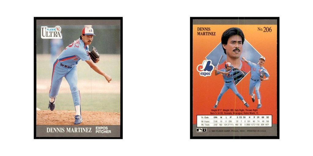 Dennis Martinez 1991 Fleer Ultra #206 Baseball Cards Baseball Card NM