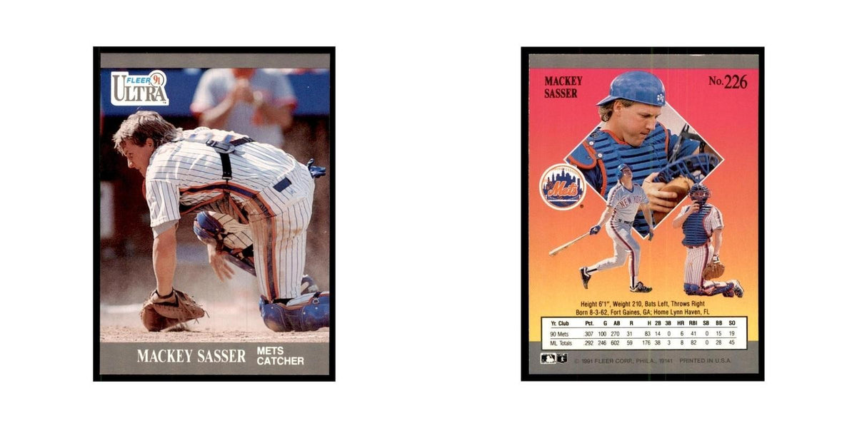 Mackey Sasser 1991 Fleer Ultra #226 Baseball Cards Baseball Card NM