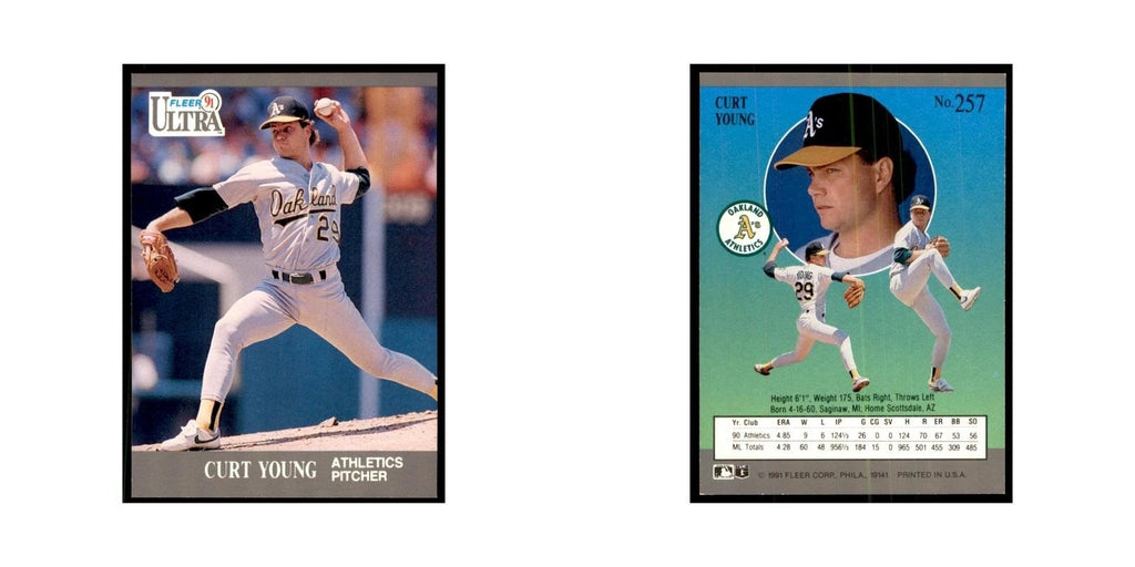 Curt Young 1991 Fleer Ultra #257 Baseball Cards Baseball Card NM