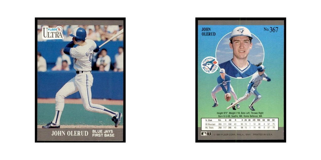 John Olerud 1991 Fleer Ultra #367 Baseball Cards Baseball Card NM