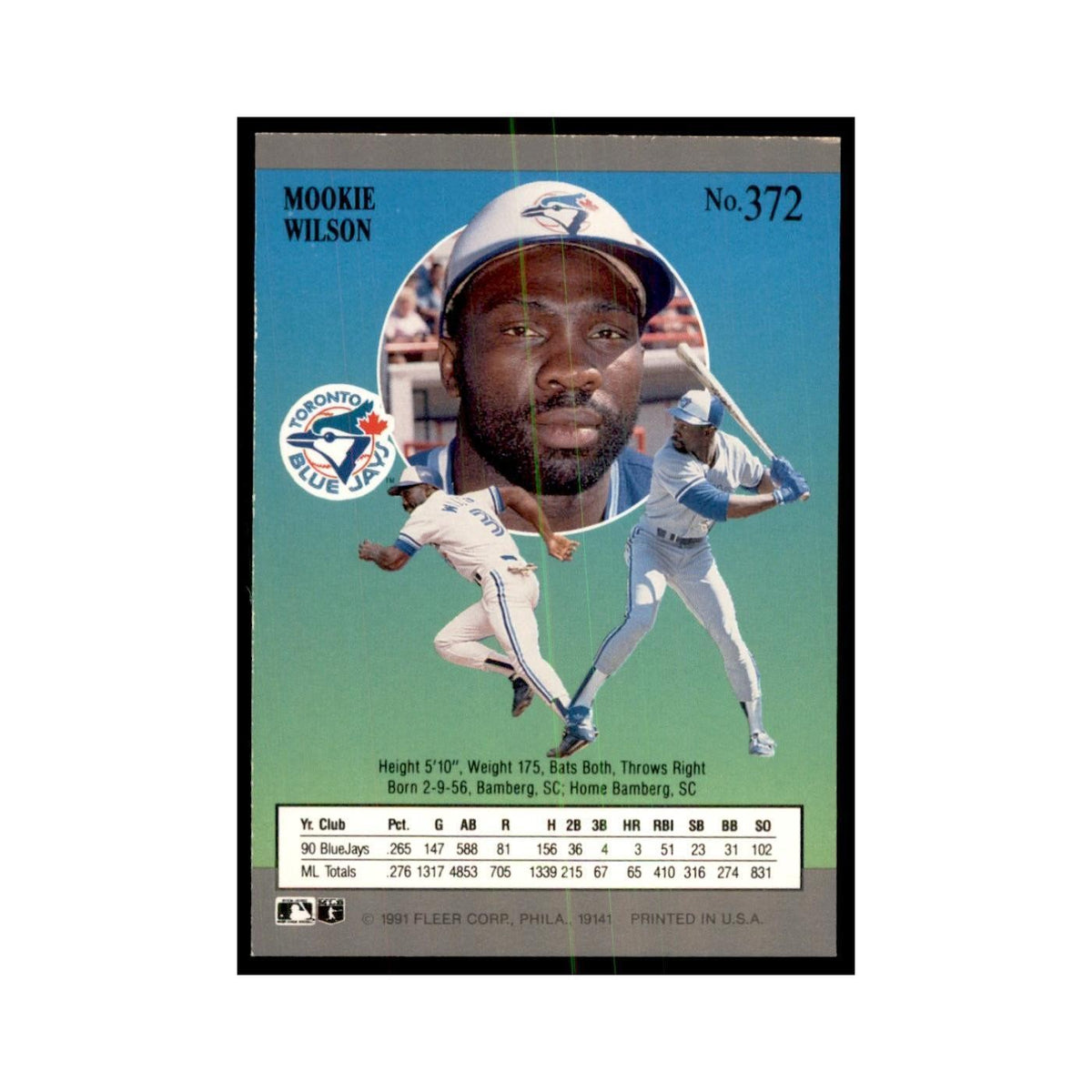 Mookie Wilson 1991 Fleer Ultra #372 Baseball Cards Baseball Card NM