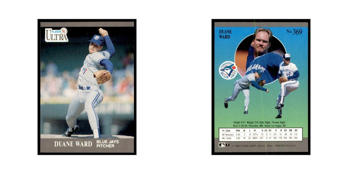 Duane Ward 1991 Fleer Ultra #369 Baseball Cards Baseball Card NM