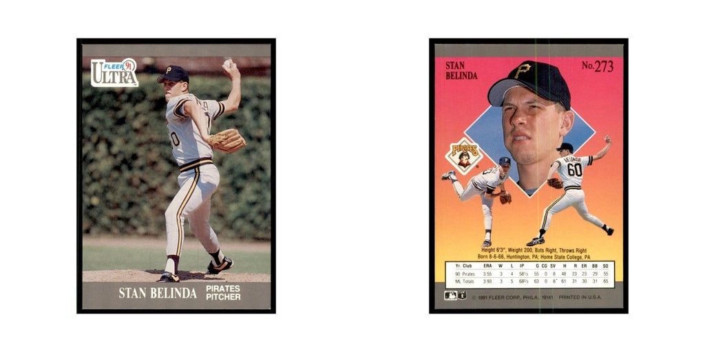 Stan Belinda 1991 Fleer Ultra #273 Baseball Cards Baseball Card NM