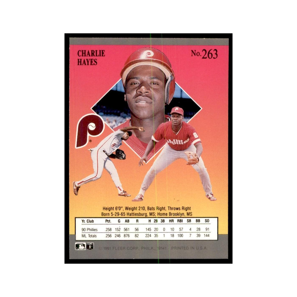 Charlie Hayes 1991 Fleer Ultra #263 Baseball Cards Baseball Card NM