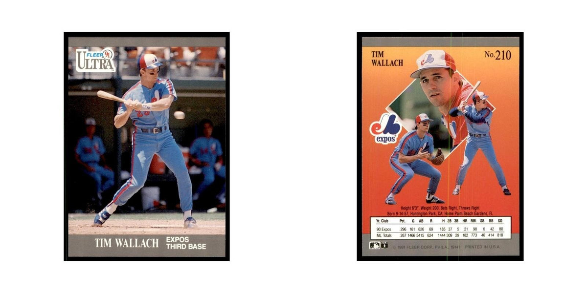 Tim Wallach 1991 Fleer Ultra #210 Baseball Cards Baseball Card NM