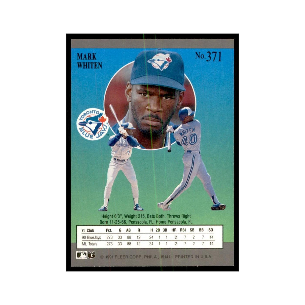 Mark Whiten 1991 Fleer Ultra #371 Baseball Cards Baseball Card NM