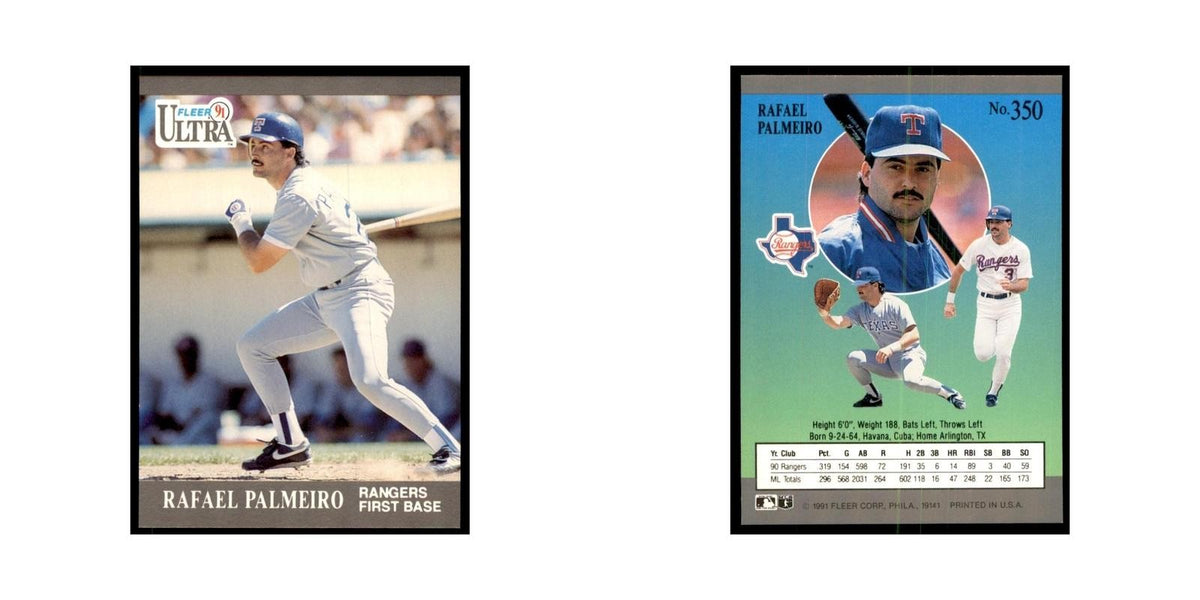 Rafael Palmeiro 1991 Fleer Ultra #350 Baseball Cards Baseball Card NM