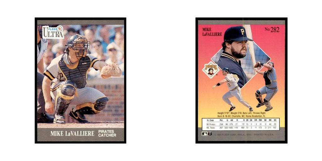 Mike LaValliere 1991 Fleer Ultra #282 Baseball Cards Baseball Card NM