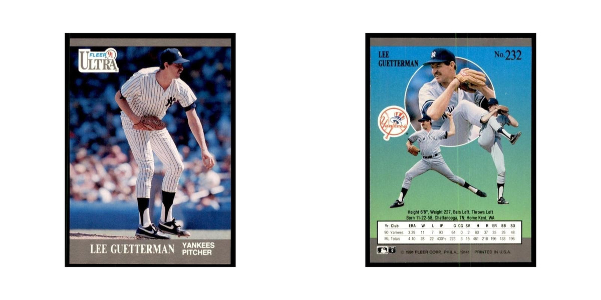 Lee Guetterman 1991 Fleer Ultra #232 Baseball Cards Baseball Card NM